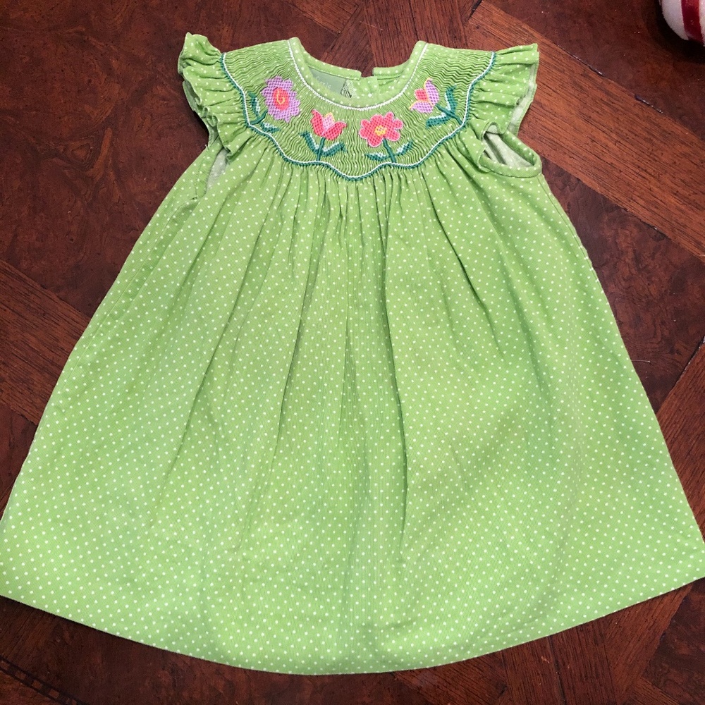 Baby Girl Classic Whimsey Polka Dot Smocked Dress